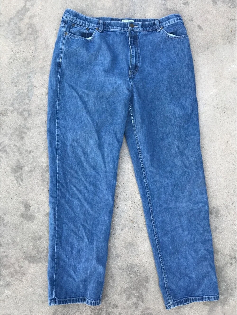 Eddie Bauer Womens 20 Tall Regula Blue Denim High Rise Jeans Medium Wash